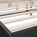 Estructura de cama madera de ingeniería y metal negro 200x200cm
