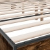 Estructura cama madera ingeniería metal roble ahumado 180x200cm