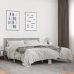 Estructura cama madera ingeniería metal gris Sonoma 160x200 cm