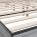 Estructura cama madera ingeniería metal gris Sonoma 160x200 cm