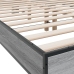 Estructura cama madera ingeniería metal gris Sonoma 120x200 cm