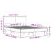 Estructura cama madera ingeniería metal gris Sonoma 120x200 cm