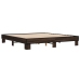 Estructura cama madera ingeniería metal marrón roble 200x200 cm