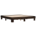 Estructura cama madera ingeniería metal marrón roble 200x200 cm