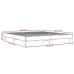 Estructura cama madera ingeniería metal marrón roble 200x200 cm