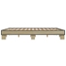 Estructura cama madera ingeniería metal roble Sonoma 160x200 cm