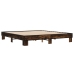 Estructura cama madera ingeniería metal roble ahumado 160x200cm