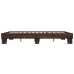 Estructura cama madera ingeniería metal marrón roble 150x200 cm