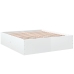 Estructura de cama madera de ingeniería blanca 200x200 cm