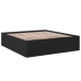 Estructura de cama madera de ingeniería negra 200x200 cm