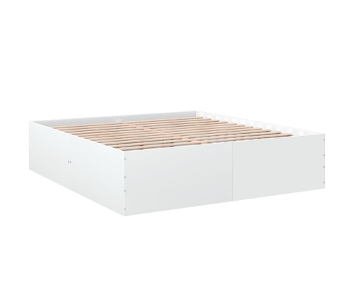 Estructura de cama madera de ingeniería blanca 180x200 cm