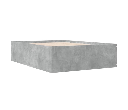 Estructura de cama madera de ingeniería gris hormigón 120x200cm
