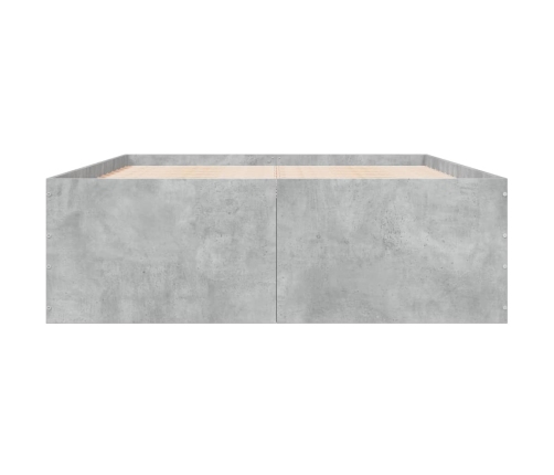 Estructura de cama madera de ingeniería gris hormigón 120x200cm