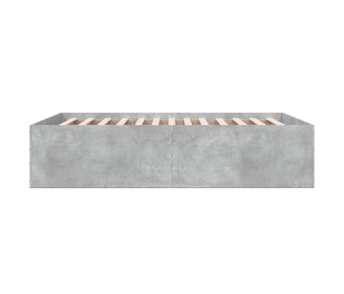Estructura de cama madera de ingeniería gris hormigón 120x200cm