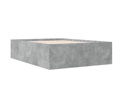Estructura de cama madera de ingeniería gris hormigón 120x200cm