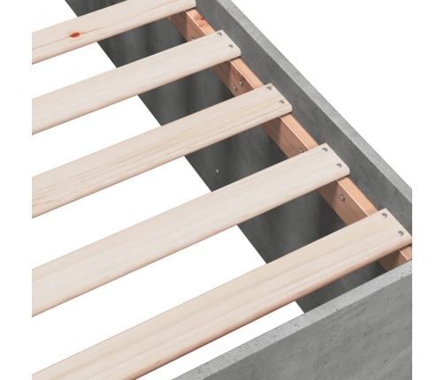 Estructura de cama madera de ingeniería gris hormigón 120x200cm