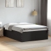 Estructura de cama madera de ingeniería negra 135x190 cm