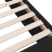 Estructura de cama madera de ingeniería negra 135x190 cm