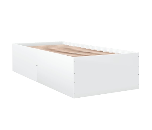 Estructura de cama madera de ingeniería blanca 100x200 cm