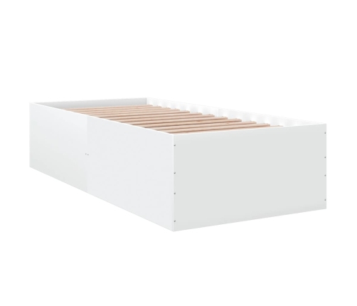 Estructura de cama madera de ingeniería blanca 90x190 cm