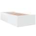 Estructura de cama madera de ingeniería blanca 90x190 cm