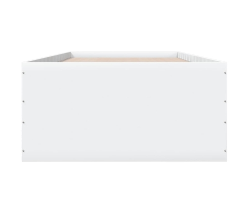 Estructura de cama madera de ingeniería blanca 90x190 cm