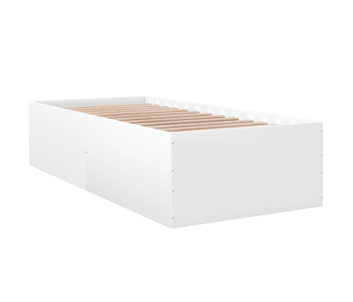 Estructura de cama madera de ingeniería blanca 90x190 cm