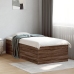 Estructura de cama madera de ingeniería roble marrón 75x190 cm