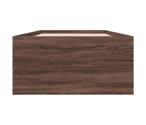 Estructura de cama madera de ingeniería roble marrón 75x190 cm