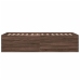 Estructura de cama madera de ingeniería roble marrón 75x190 cm