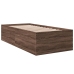 Estructura de cama madera de ingeniería roble marrón 75x190 cm