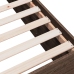 Estructura de cama madera de ingeniería roble marrón 75x190 cm
