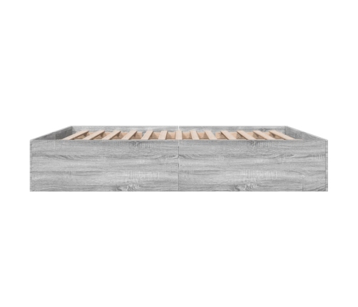 Estructura de cama madera de ingeniería gris Sonoma 200x200 cm