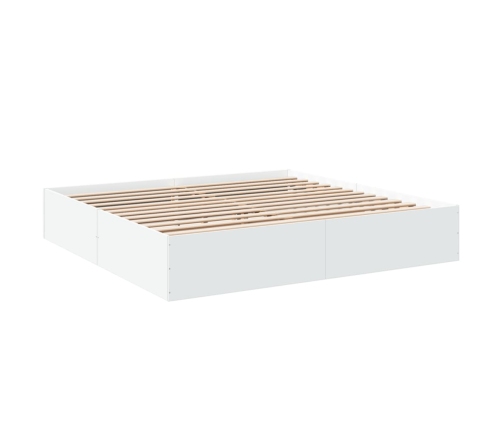 Estructura de cama madera de ingeniería blanca 180x200 cm
