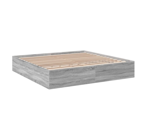 Estructura de cama madera de ingeniería gris Sonoma 180x200 cm