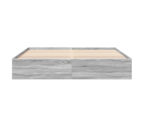 Estructura de cama madera de ingeniería gris Sonoma 180x200 cm