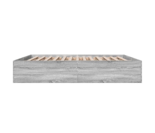 Estructura de cama madera de ingeniería gris Sonoma 180x200 cm