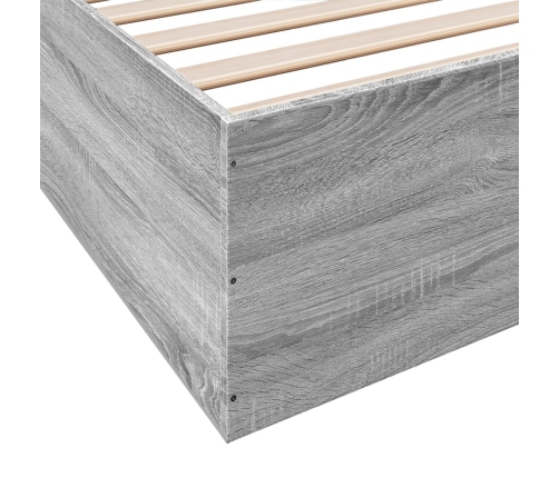 Estructura de cama madera de ingeniería gris Sonoma 180x200 cm