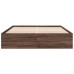 Estructura de cama madera de ingeniería marrón roble 150x200 cm