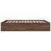 Estructura de cama madera de ingeniería marrón roble 150x200 cm