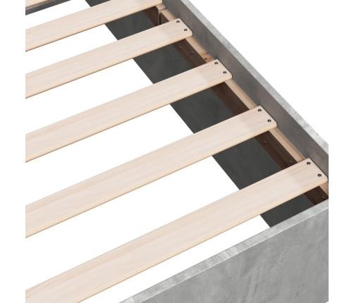 Estructura de cama madera de ingeniería gris hormigón 120x200cm