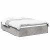 vidaXL Estructura de cama madera de ingeniería gris hormigón 140x190cm