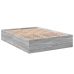 Estructura de cama madera de ingeniería gris Sonoma 140x190 cm