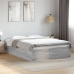Estructura de cama madera de ingeniería gris Sonoma 140x190 cm