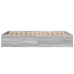 Estructura de cama madera de ingeniería gris Sonoma 140x190 cm