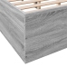 Estructura de cama madera de ingeniería gris Sonoma 140x190 cm