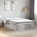 Estructura de cama madera de ingeniería gris hormigón 135x190cm
