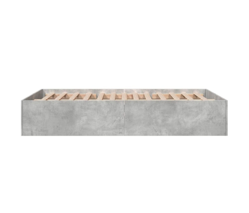Estructura de cama madera de ingeniería gris hormigón 135x190cm