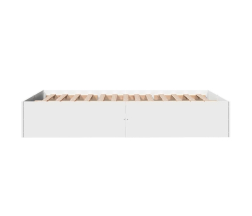 Estructura de cama madera de ingeniería blanca 120x190 cm