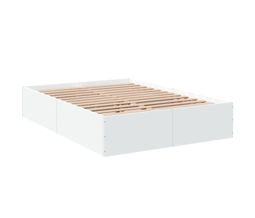 Estructura de cama madera de ingeniería blanca 120x190 cm